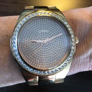 Rose gold diamond face watch by Fossil